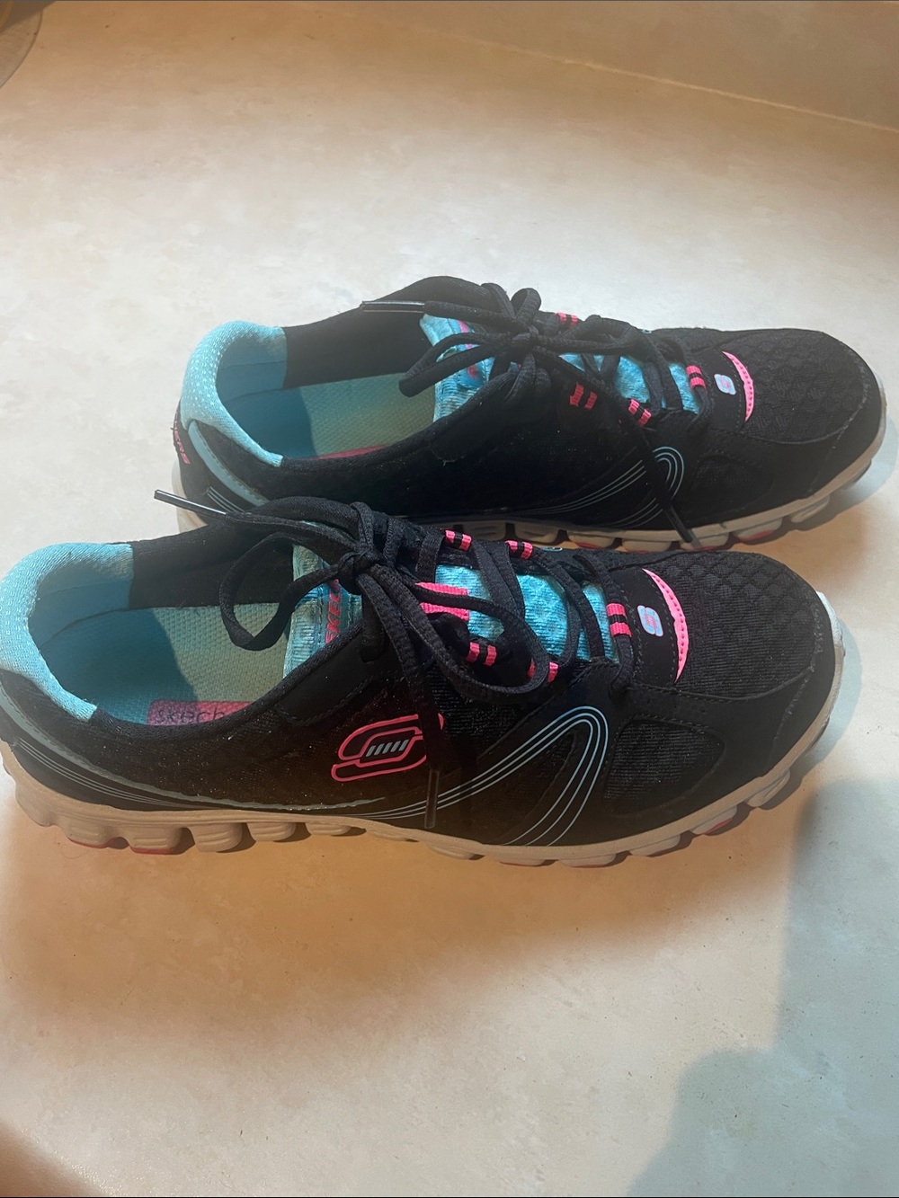 Skechers Flex (Size 9) Athletic Shoes Women's Blue Black Pink